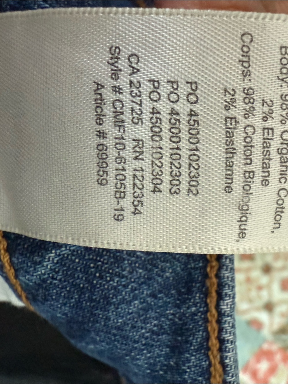 Denim Forum Light Blue Denim Jeans with Tan Stitching The Arlo Highrise Straight - Picture 14 of 14